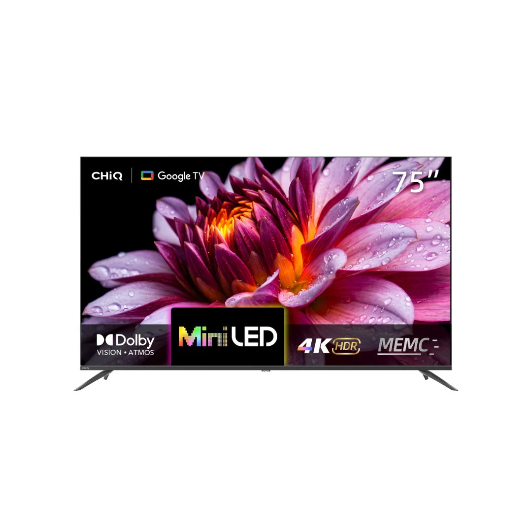 CHiQ 75M810N 75" Google TV 4K QD Mini LED 144Hz 400nit, HDR10 / HLG, Dolby DAP/DBX, 400x200 VESA 3 Year Warranty