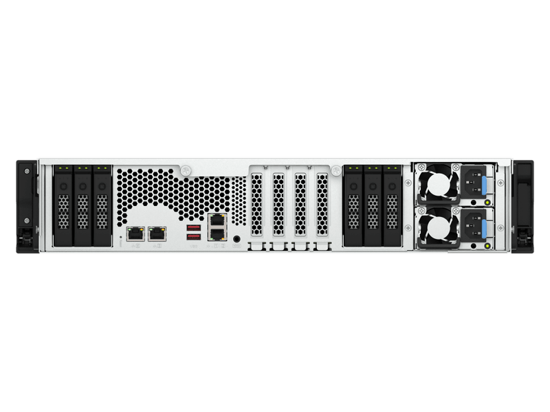 QNAP TS-h3077AFU-R5-32G 2U 30-bay 2.5" SATA all flash NAS AMD Ryzen 7600/Ryzen Pro 7645 6-core/12 thread processor up to 5.1 GHz32GB DDR5 non-ECC RAM 3 Yrs