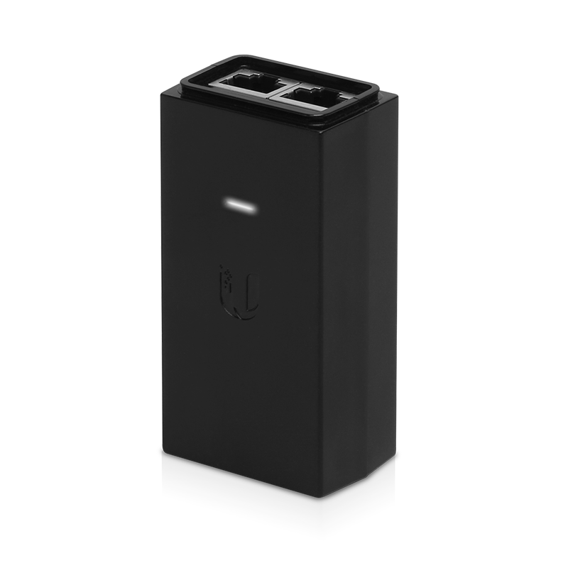 Ubiquiti PoE Adapter, 24VDC, 12W, Gigabit Ethernet, ESD protection & LED Black