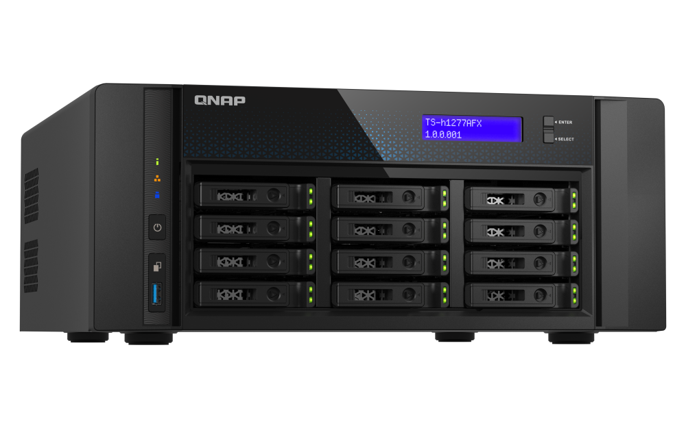 QNAP TS-h1277AFX-R7-32G AMD Ryzen 7000 series 32 GB DDR4 memory 1x 32GB redundant power 3 Yrs