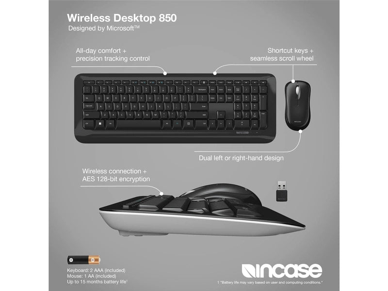 Incase Wireless Desktop 850 - Black - Designed by Microsoft™
