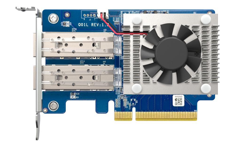 QNAP Dual-port SFP+ 10GbE network expansion card; low-profile formfactor; PCIe Gen3 x8