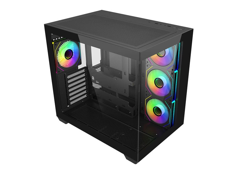 Cooler Master Elite 681 Tempered Glass Mid-Tower ATX Case - Black