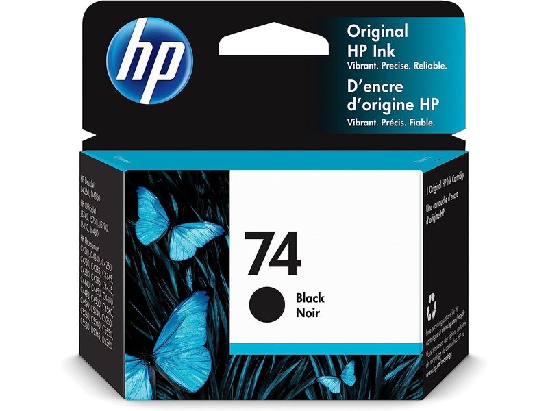 HP 74 Original Inkjet Ink Cartridge - Black Pack - 200 Pages