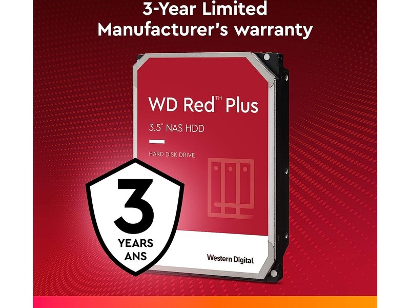 WD 8TB Red Plus 3.5" 5640RPM SATA NAS Hard Drive