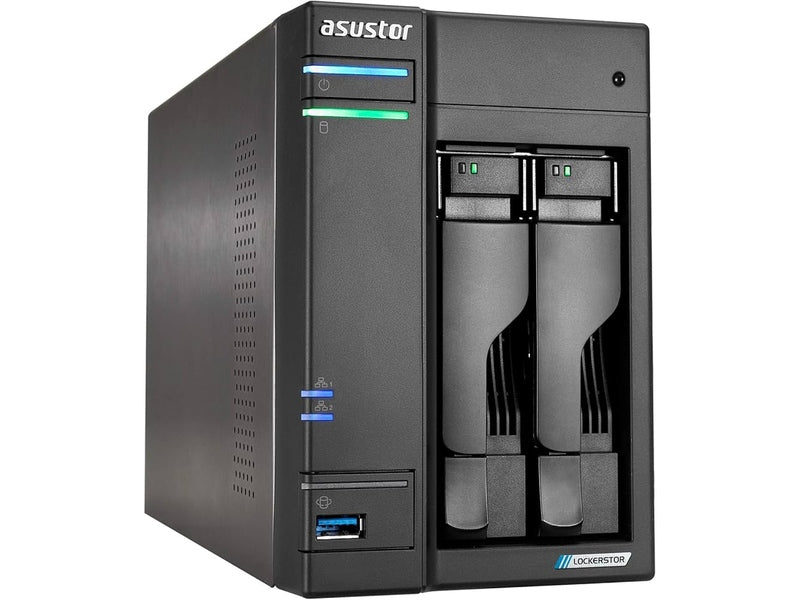Asustor Lockerstor 2 Gen2+ AS6702T v2 2 Bay NAS, Quad-Core 2.0GHz 2x 5GbE