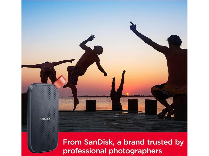 SanDisk Portable SSD, SDSSDE30 1TB, USB 3.2 Gen 2, Type C to A cable