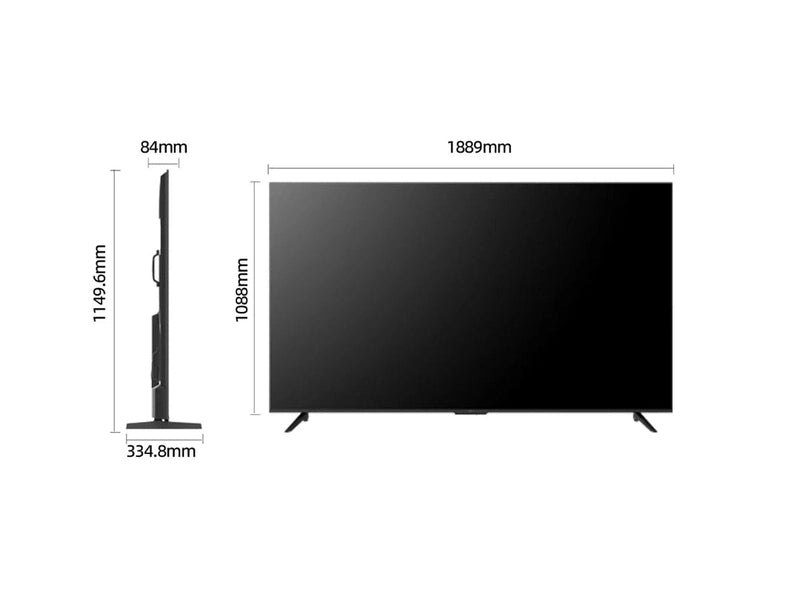 CHiQ 85M810M 85" Smart Google TV 4K QD Mini LED 144Hz 500nit, HDR10 / HLG, Dolby DAP/DBX, 400x300 VESA 3 Year Warranty