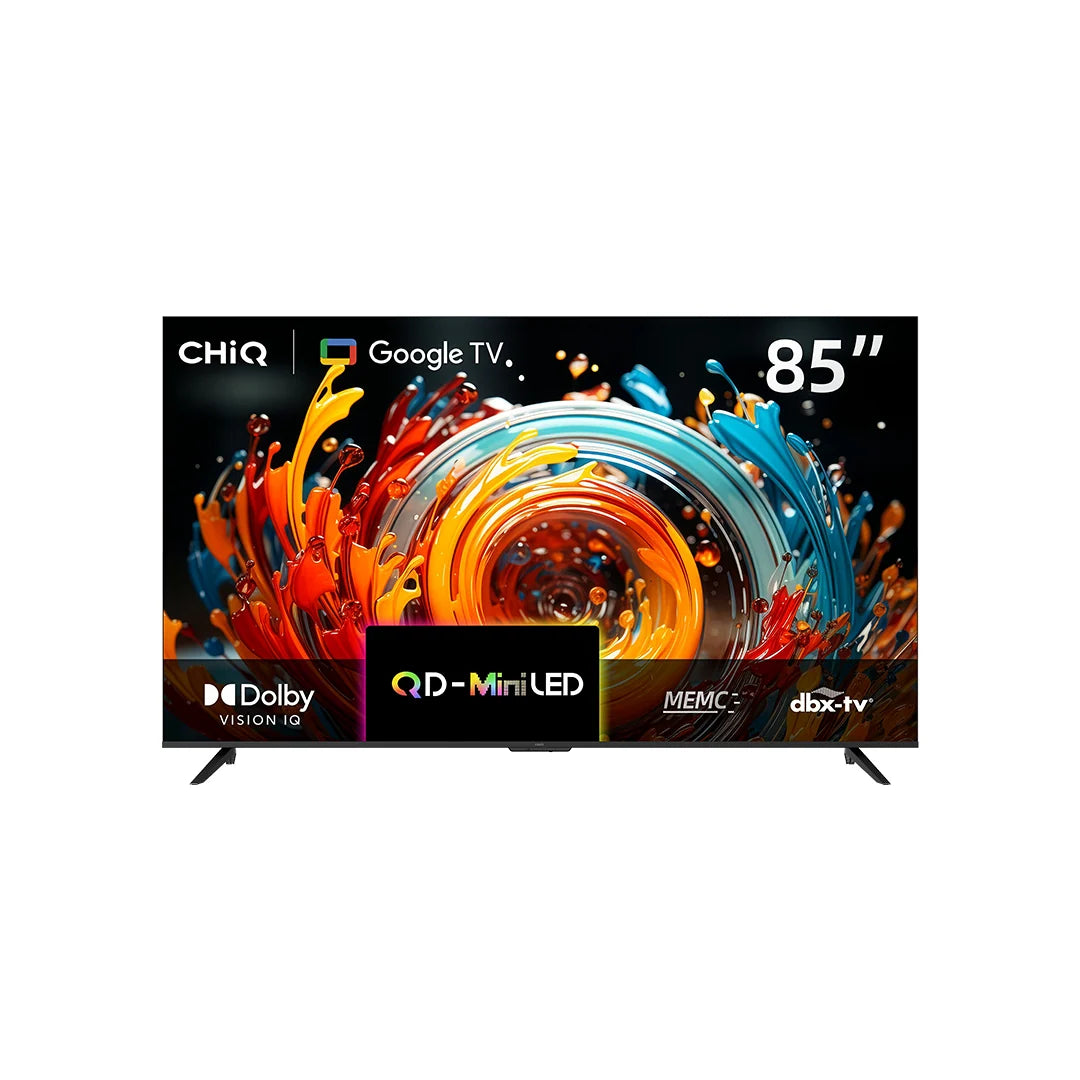 CHiQ 85M810M 85" Smart Google TV 4K QD Mini LED 144Hz 500nit, HDR10 / HLG, Dolby DAP/DBX, 400x300 VESA 3 Year Warranty
