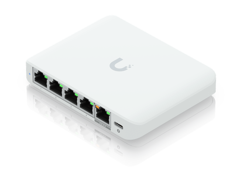 Ubiquiti USW-Flex-2.5G-5 UniFi Compact 5 Port Gigabit Desktop Switch