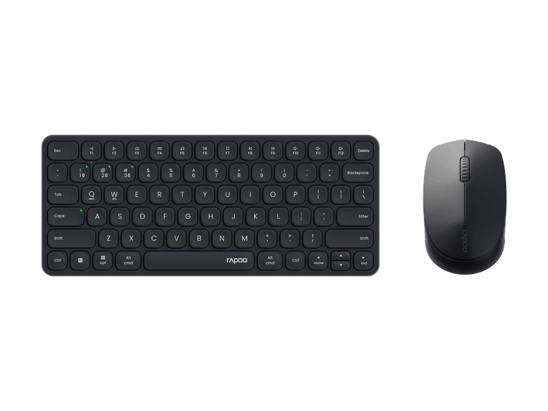 RAPOO X9010M Multi-mode Aluminium Base, Wireless Ultra-slim Combo Set, up to 12 Months Battery, Bluetooth or 2.4Ghz. Office Business Retail Grey
