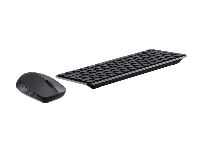 RAPOO X9010M Multi-mode Aluminium Base, Wireless Ultra-slim Combo Set, up to 12 Months Battery, Bluetooth or 2.4Ghz. Office Business Retail Grey