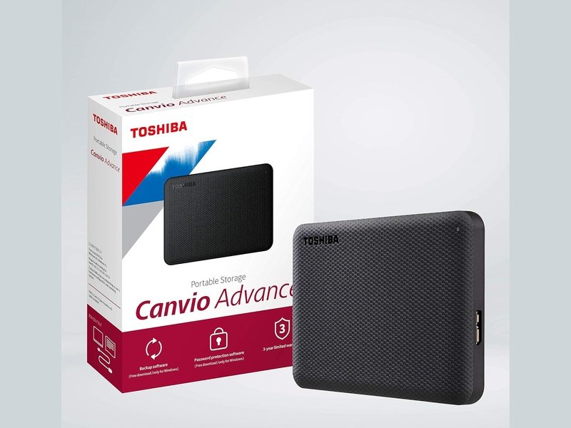 Toshiba Canvio Advance V10 1TB Portable USB 3.0 Hard Drive - Black