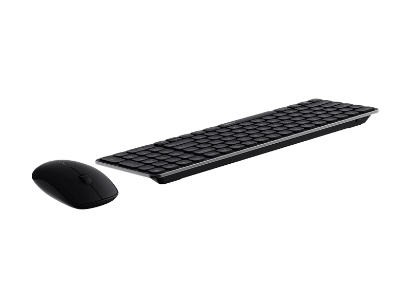 RAPOO 9320M Bluetooth 4.0, 5.0 + 2.4G Wireless Multi-mode Keyboard Mouse Combo, Aluminium Base, 2400 DPI, 10M Range, Compact Black Retail Pack