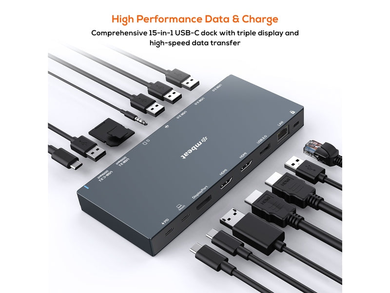 mbeat 15-in-1 Triple Display USB-C Dock