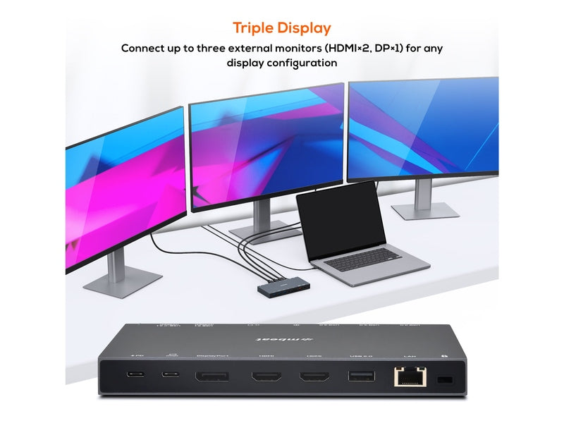 mbeat 15-in-1 Triple Display USB-C Dock