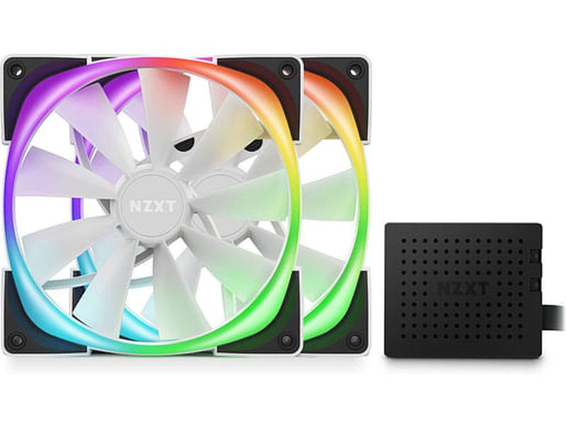 NZXT Aer RGB 2 140mm PWM Case Fan With R&F Controller 2 Pack