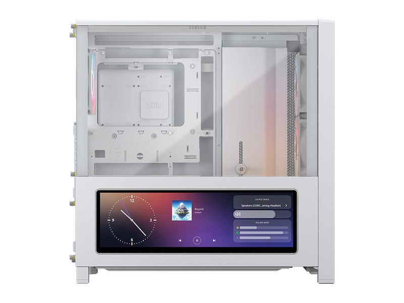 Corsair FRAME 4000D LCD RS ARGB Premium Mid-Tower E-ATX PC Case - White