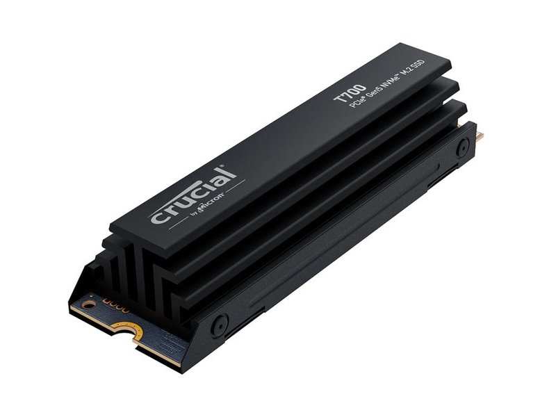 Crucial T700 1TB PCIe Gen5 NVMe SSD with Heatsink
