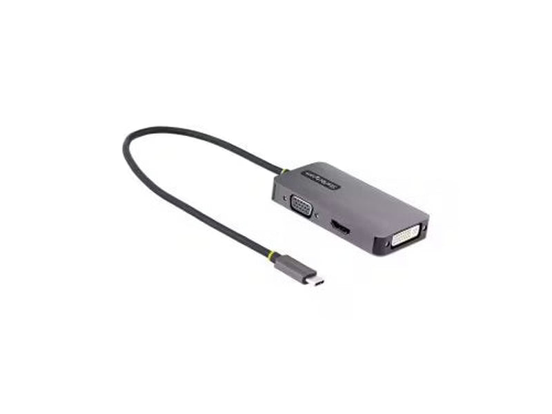 StarTech SB C Video Adapter, USB C to HDMI DVI VGA Adapter, 4K 60Hz