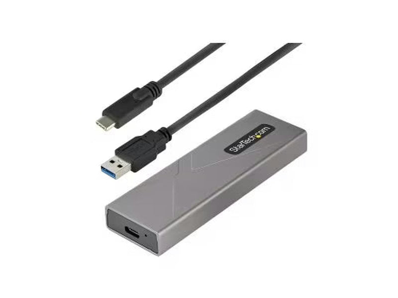 StarTech USB-C 10Gbps to M.2 NVMe or M.2 SATA SSD Enclosure, Tool-free M.2 PCIe/SATA SSD Aluminum Enclosure, USB-C & USB-A Host Cables