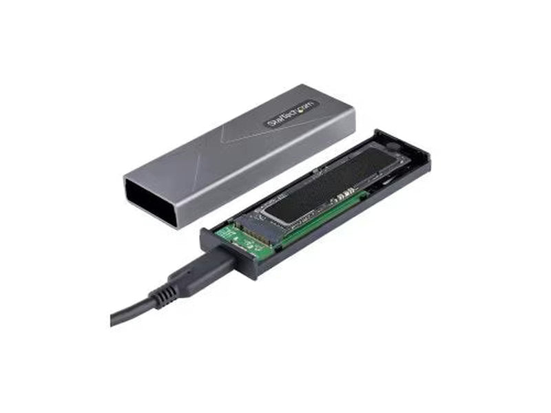 StarTech USB-C 10Gbps to M.2 NVMe or M.2 SATA SSD Enclosure, Tool-free M.2 PCIe/SATA SSD Aluminum Enclosure, USB-C & USB-A Host Cables