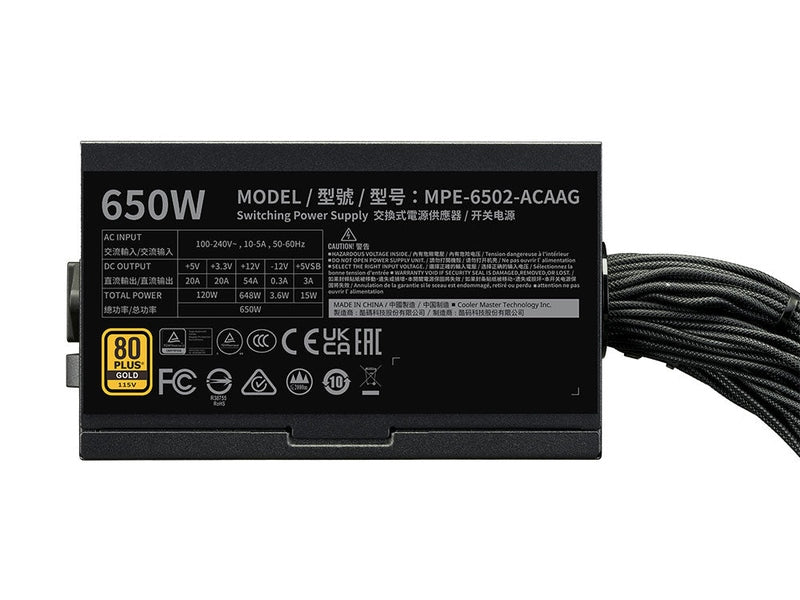 Cooler Master MWE Gold 650W V3, ATX 3.1 Power Supply