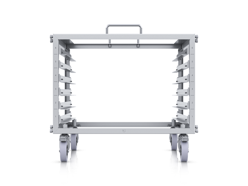 Ubiquiti Toolless Mini Rack, 6U-sized Device Rack with 24-port Blank Patch Panel, Can Assembled Without Tools, Lockable Casters
