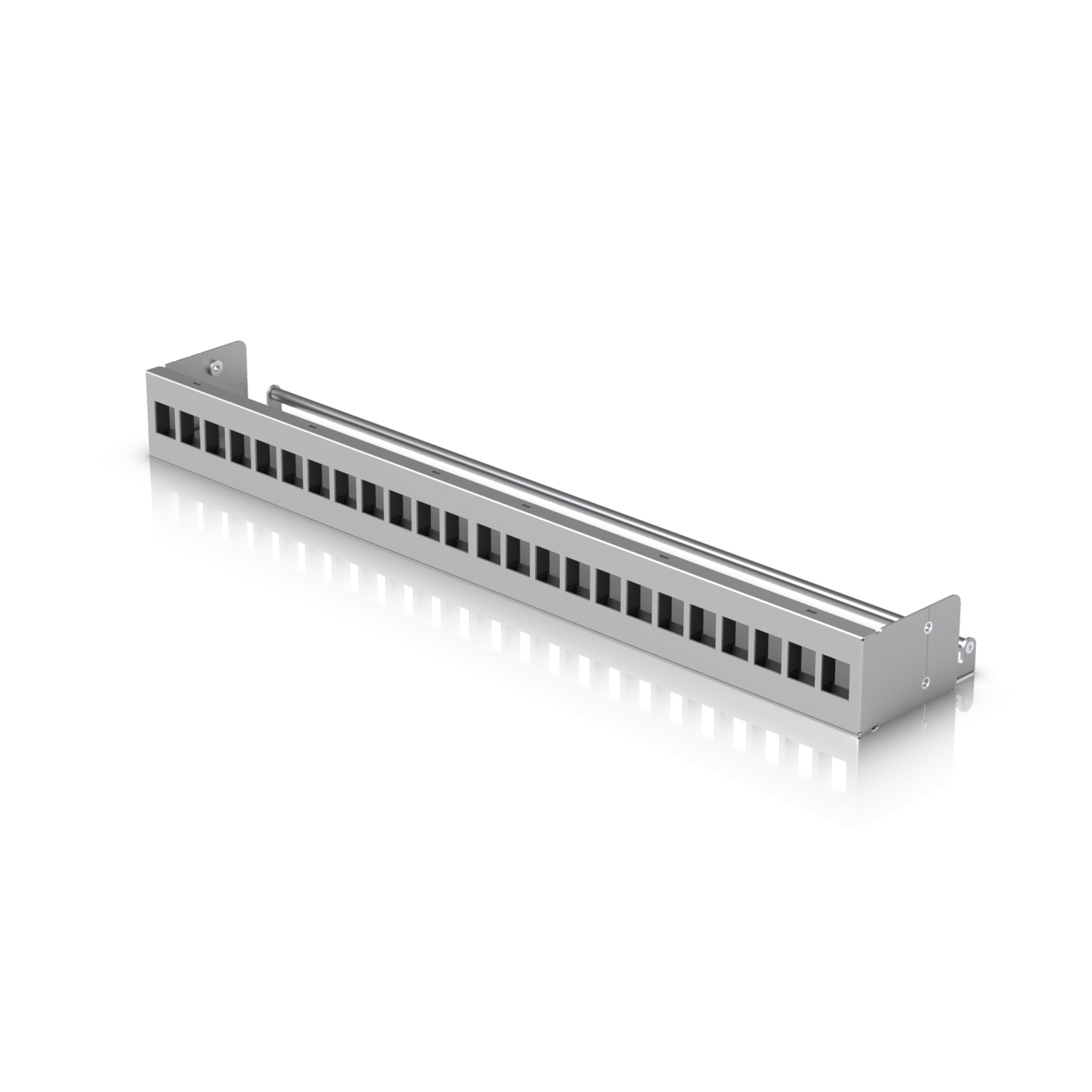 Ubiquiti 24-Port Blank Keystone Patch Panel, Silver, 1U 24-port, Ideal for Keystone Module Installation