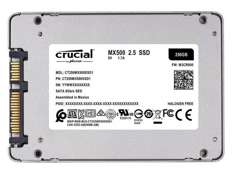 Crucial MX500 250GB 2.5" 3D NAND SATA III SSD