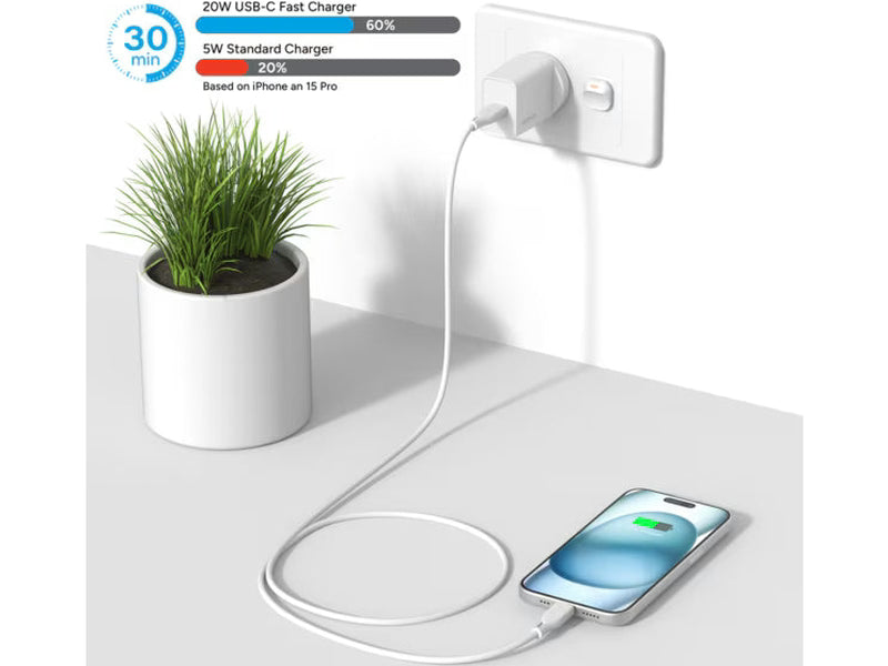 Comsol 20W USB-C Wall Charger + 1.5m USB-C to C Cable