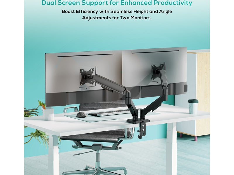 mbeat Activiva Ergolife Dual-Screen Gas Spring Monitor Arm 17" - 32"