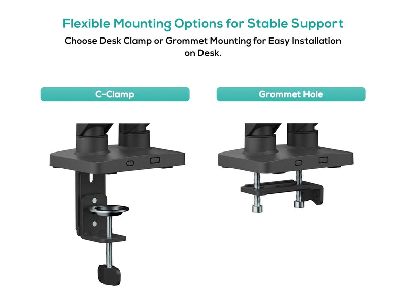 mbeat Activiva Ergolife Dual-Screen Gas Spring Monitor Arm 17" - 32"