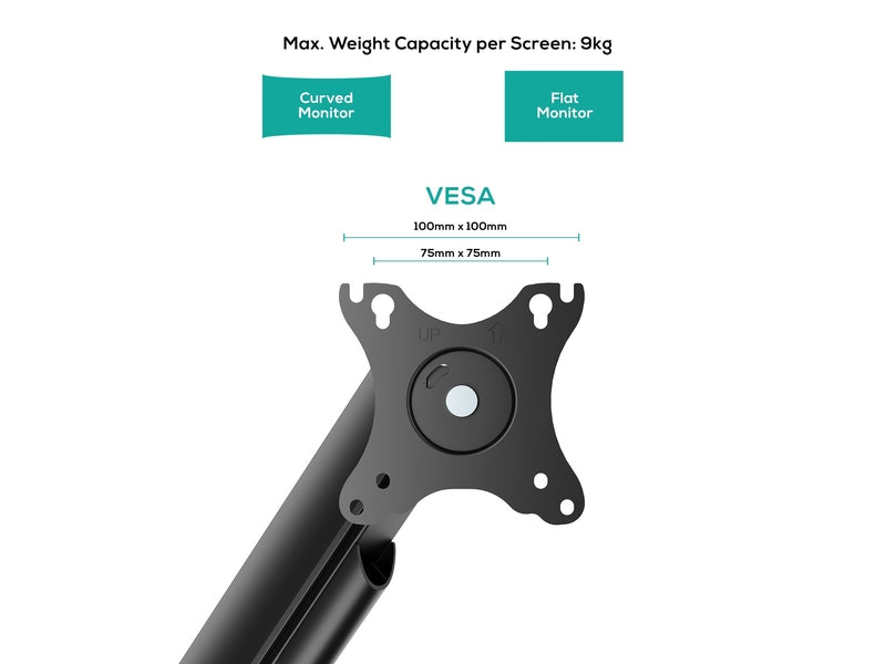 mbeat Activiva Ergolife Single-Screen Gas Spring Monitor Arm 17" - 32"
