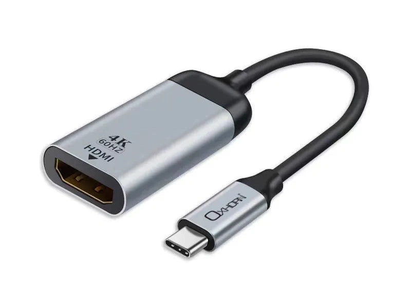 Oxhorn USB 3.1 C to HDMI 2.0 Adapter 4K@60Hz - Aluminum black