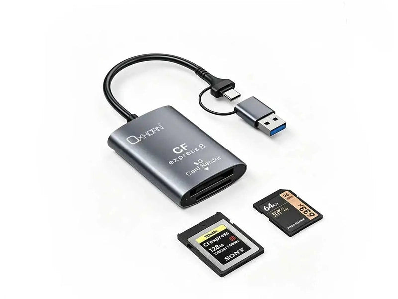 Oxhorn CR express B + SD Card reader, USB C + A connector AD-CR322