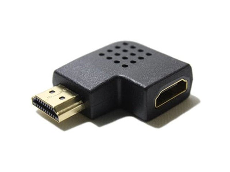 HDMI Male to HDMI Female Vertical Flat Right Adapter