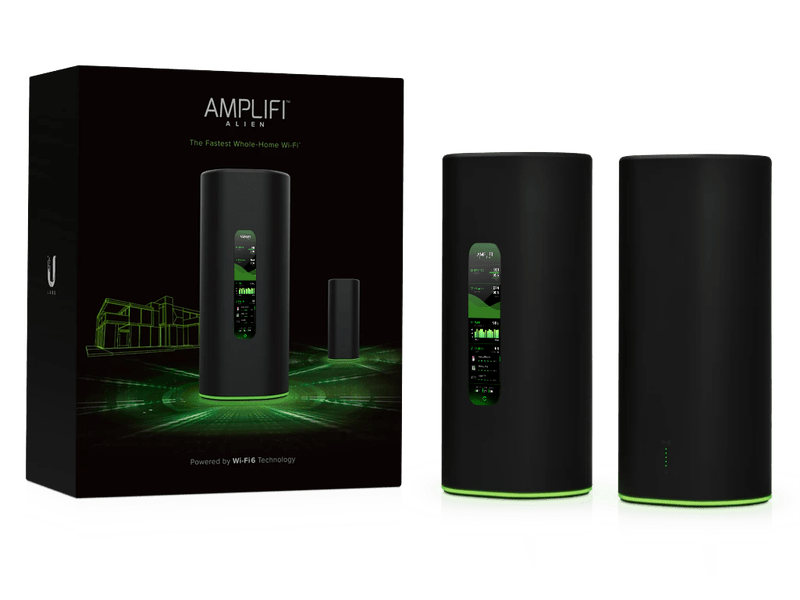 Ubiquiti Amplifi Alien Mesh System, Wi-Fi 6, Inc 1x Alien Mesh Point, 4x Gigabit Ethernet Ports Touch Screen Display