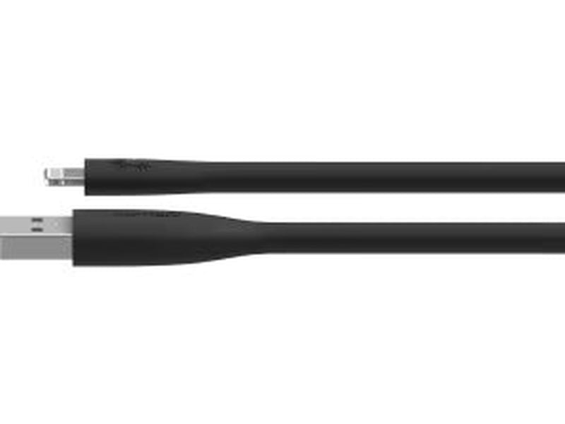 25cm Apple Lightning to USB Cable - Super Soft Black - ALSBBK