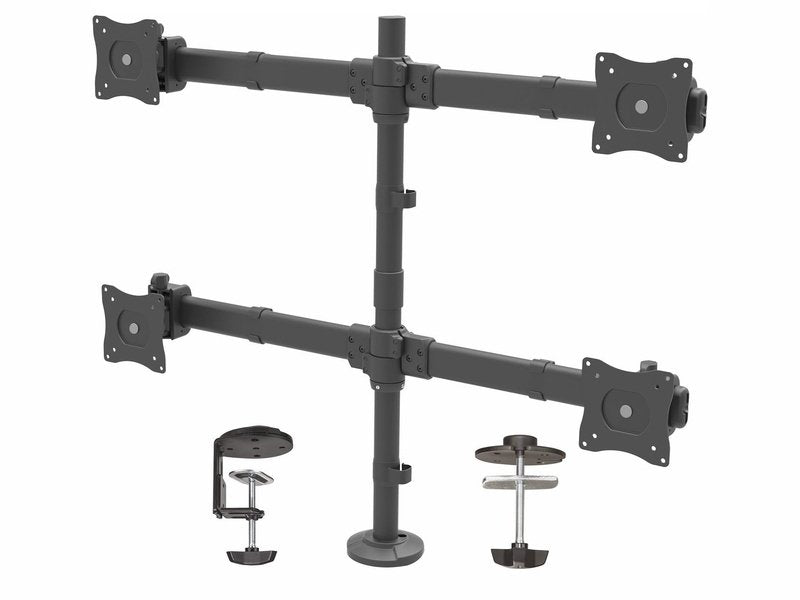 StarTech Quad Monitor Desk Mount <27" <8KG Full Motion H/ADJ VESA Black