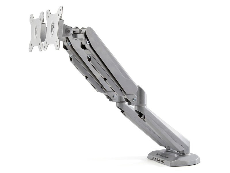 StarTech Dual Monitor Desk Mount <32" <8KG Full Motion VESA Silver USB Audio