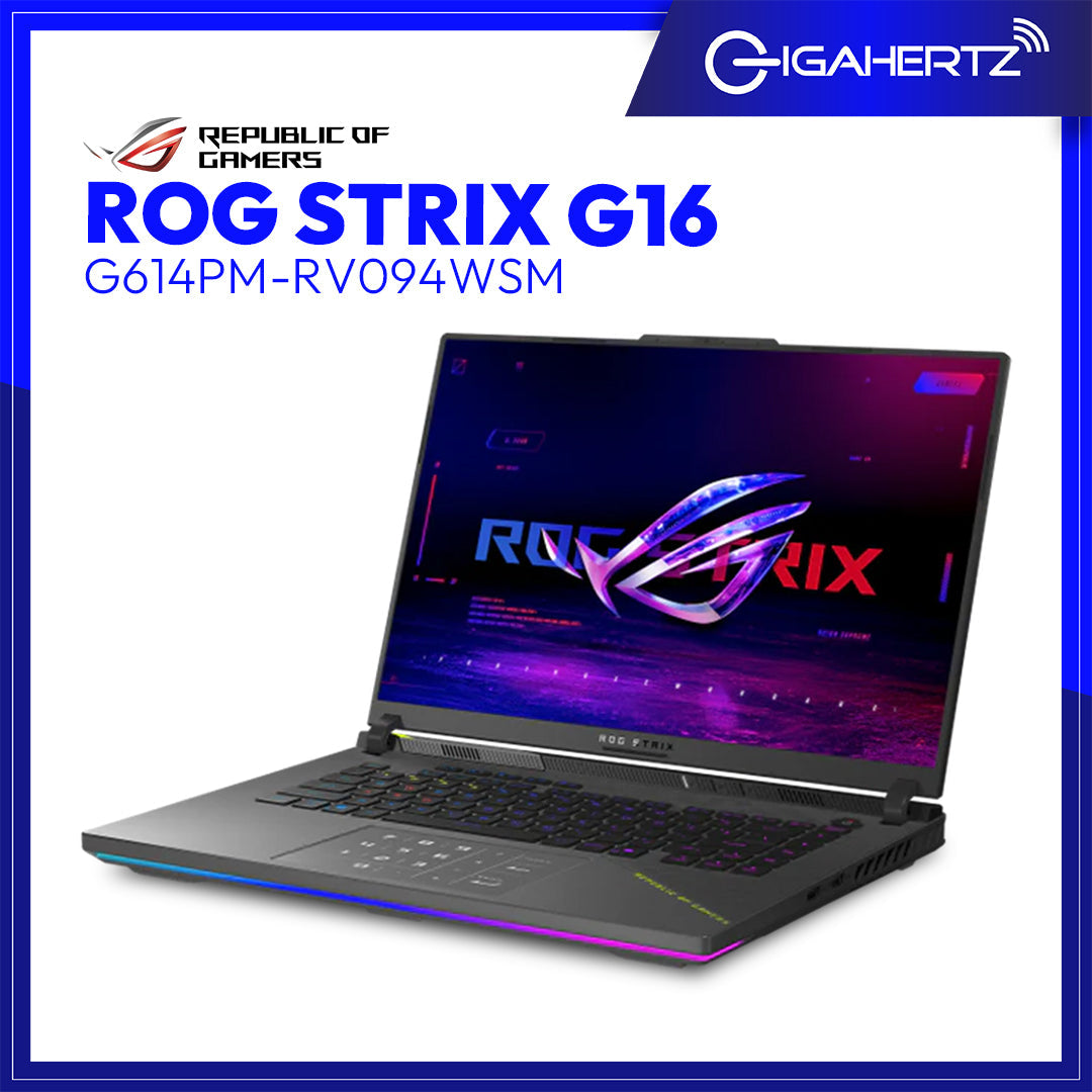ASUS ROG Strix G16 G614PW-RV005W 16-inch FHD+ 165Hz Ryzen 9 8940HX 32GB 1TB SSD RTX 5080 Windows 11 Home Laptop 90NR0QK7-M004Z0