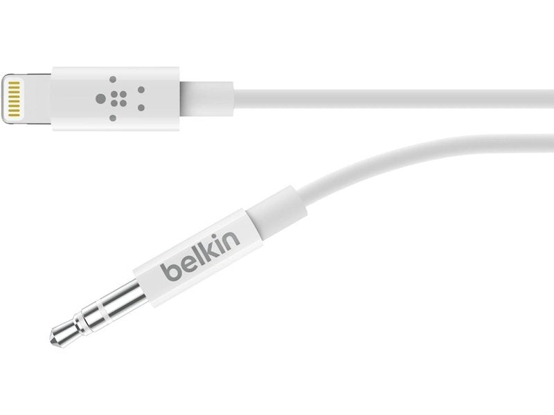 Belkin 1M 3.5mm Audio Cable with Lightning Connector - White