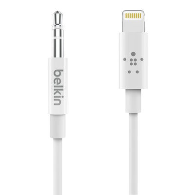 BELKIN 90CM LIGHTNING TO 3.5MM AUDIO CABLE, MFi, WHite