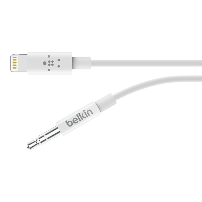 BELKIN 90CM LIGHTNING TO 3.5MM AUDIO CABLE, MFi, WHite