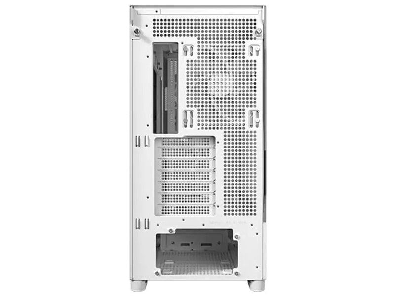 Antec Flux ATX, White Premium Birch Trim, 5x white PWM Performance Fans. Ultra Cooling Design, PWM ARGB Controller w/ MB Sync, Mid Tower Case