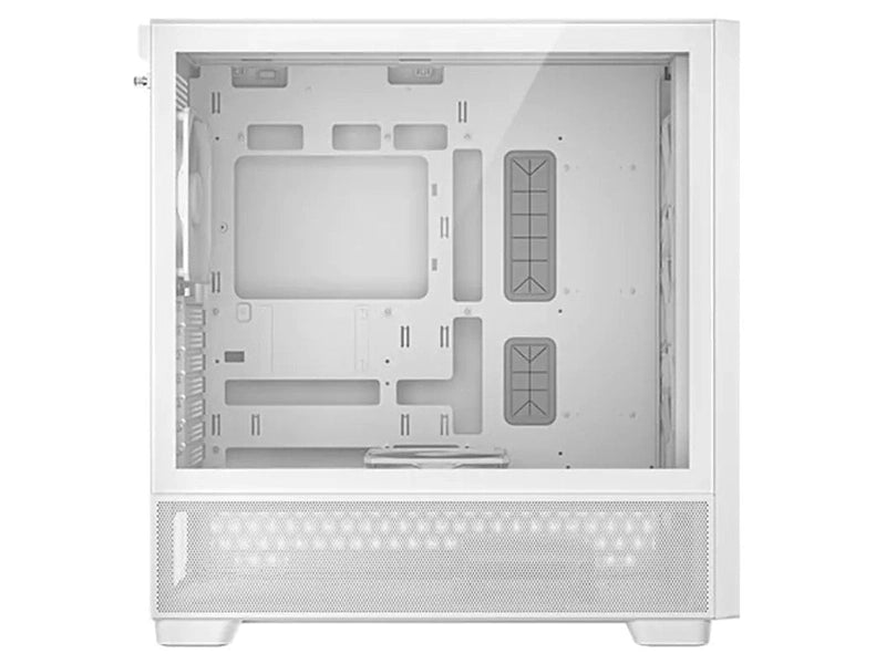 Antec Flux ATX, White Premium Birch Trim, 5x white PWM Performance Fans. Ultra Cooling Design, PWM ARGB Controller w/ MB Sync, Mid Tower Case