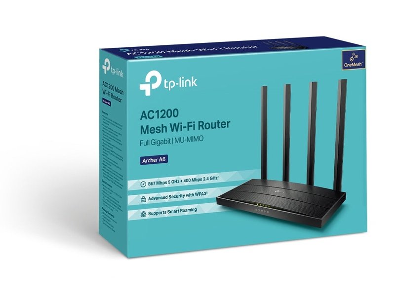 TP-Link Archer A6 AC1200 Dual-Band MU-MIMO Gigabit Router