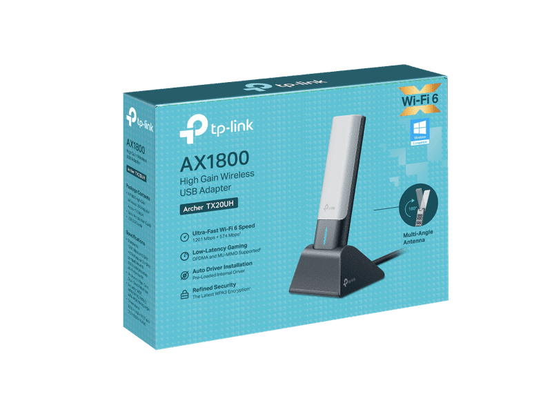 TP-Link Archer TX20UH AX1800 High Gain Wireless USB Adapter