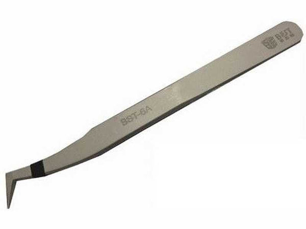 BEST BST-6A Stainless Steel Sharp Tip Angled Tweezer 11cm